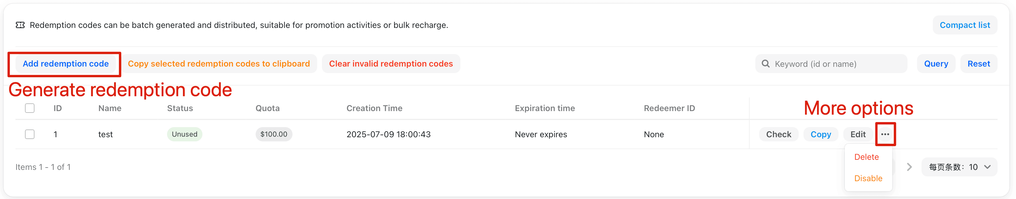 Redemption Code 1